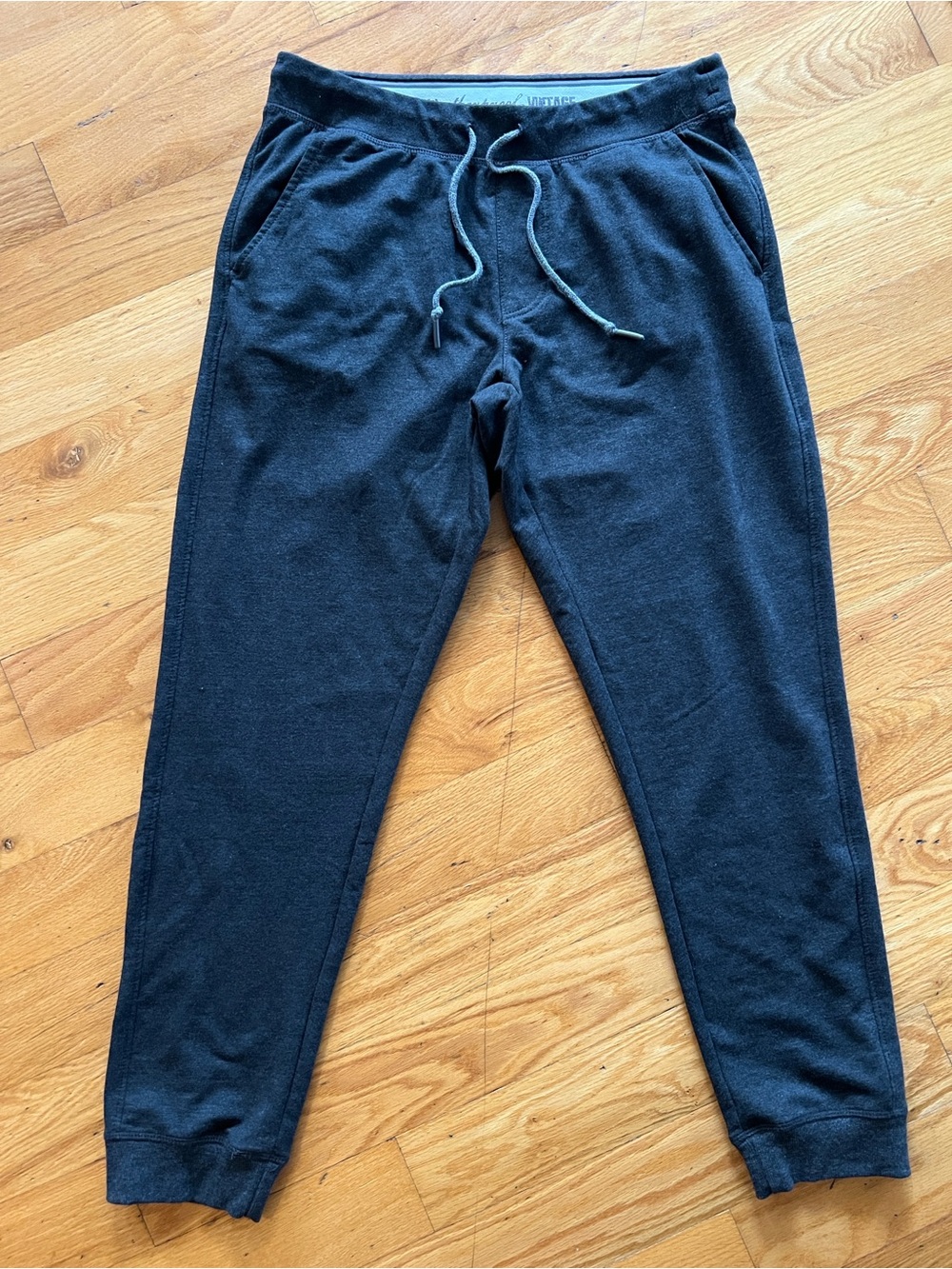 Weatherproof Vintage Men's Charcoal Drawstring Jogger Pants Sweatpants Medium